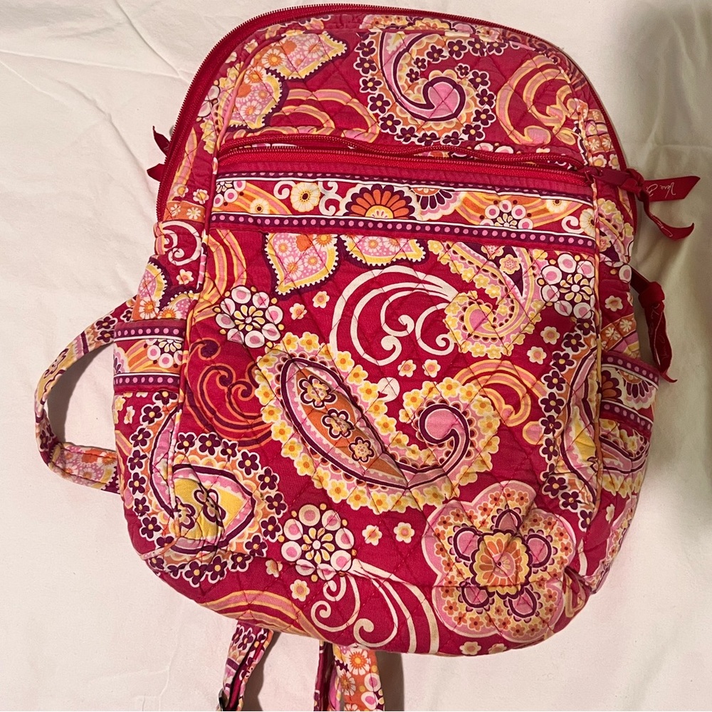 Vera Bradley Red/Pink Paisley Backpack